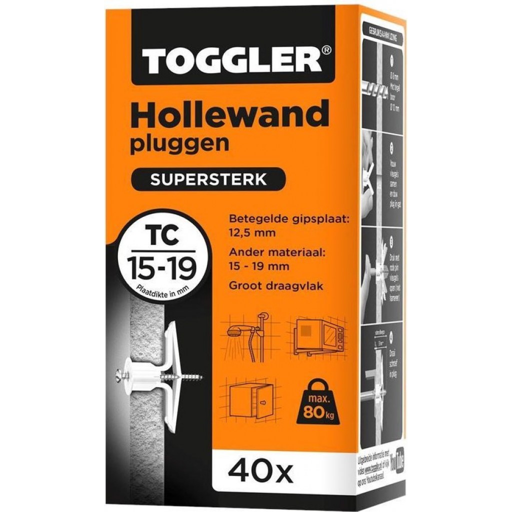 PLUG HOLLEWAND (ORANJE) 15-19MM TC (DOOS 40ST.)