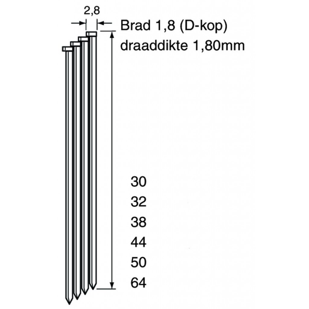 BRAD DA18 CRVS 50 MM DOOS 4 MILLE