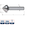 VERZINKFREES HSS-G 90&deg;, DIN 335C, ø6,0 MM
