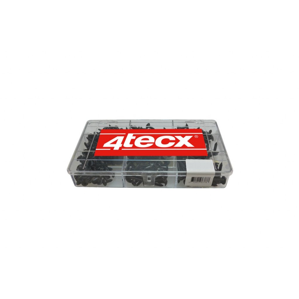 ASSORTIMENT DOOS 9-VAKS PLAATSCHROEF D 968 ZWART GEPASS. 4TECX