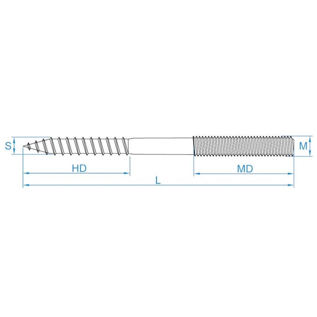 STOKEIND M6X120 RVSA2 ZONDER ZESKANT