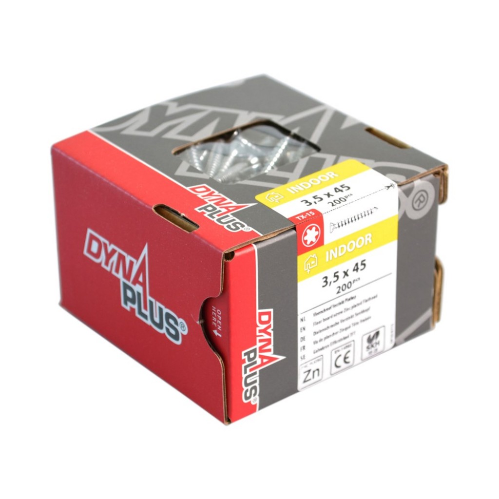 3.5 X 45 VLOERSCHROEF DYNAPLUS VZ PK-75° TX-15