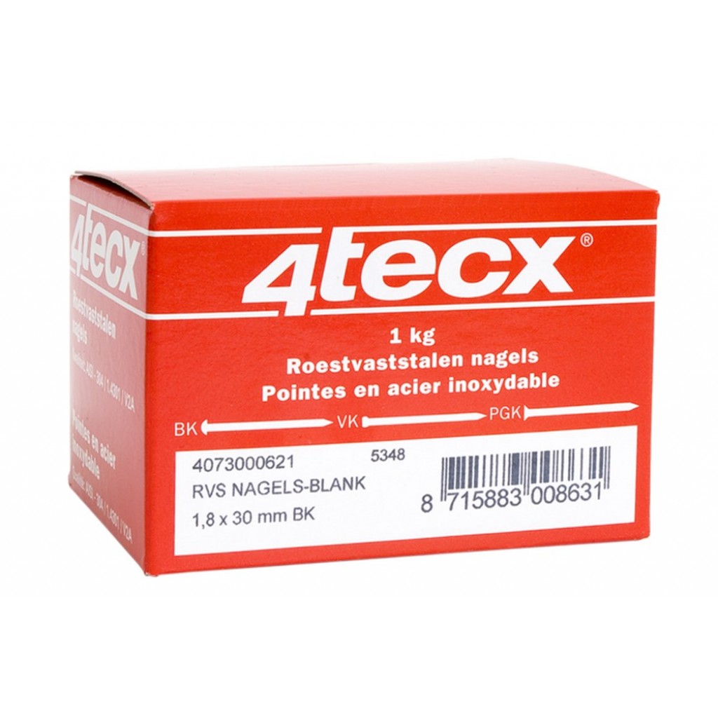 NAGELS RVS304 BK 2,4X50MM 1KG 4TECX