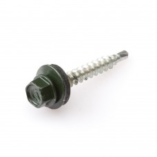 4.8 X 35 PROFIELPLAATSCHROEF ZELFB. VERZ. ALU RING SW-8 RAL6007 GROEN