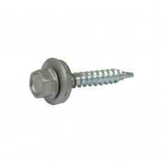 DAK&GEVEL PROFIELPLAATSCHROEF VERZINKT WIT.ALUM. RAL9006 4.9X35