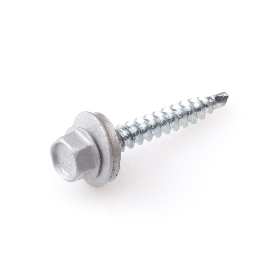 DAK&GEVEL PROFIELPLAATSCHROEF VERZINKT ZW.GRIJS RAL7016 4.9X35