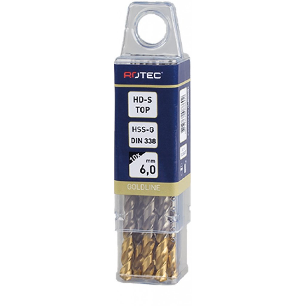 METAALBOOR G HSS ROTEC D338, TYPE HD-S, TIN-TOP, ø8,0