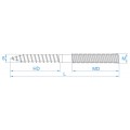 STOKEIND M8X50 VERZINKT TX25 MET ZESKANT