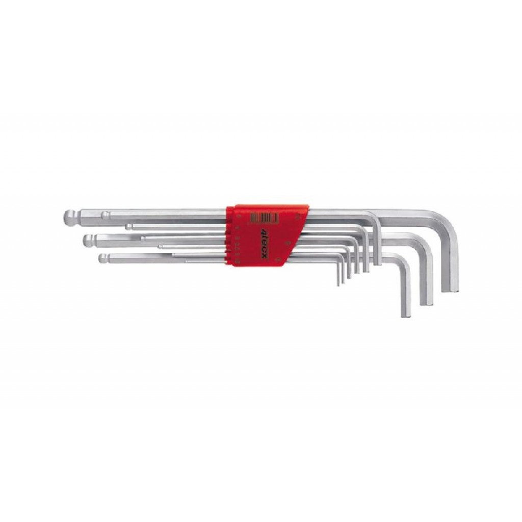 INBUSSLEUTELSET ZESK./KOG.KOP 9 DEL.1,5-10MM 4TECX