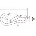 KARABIJNHAAK VERZINKT 5299 60X 6 MM