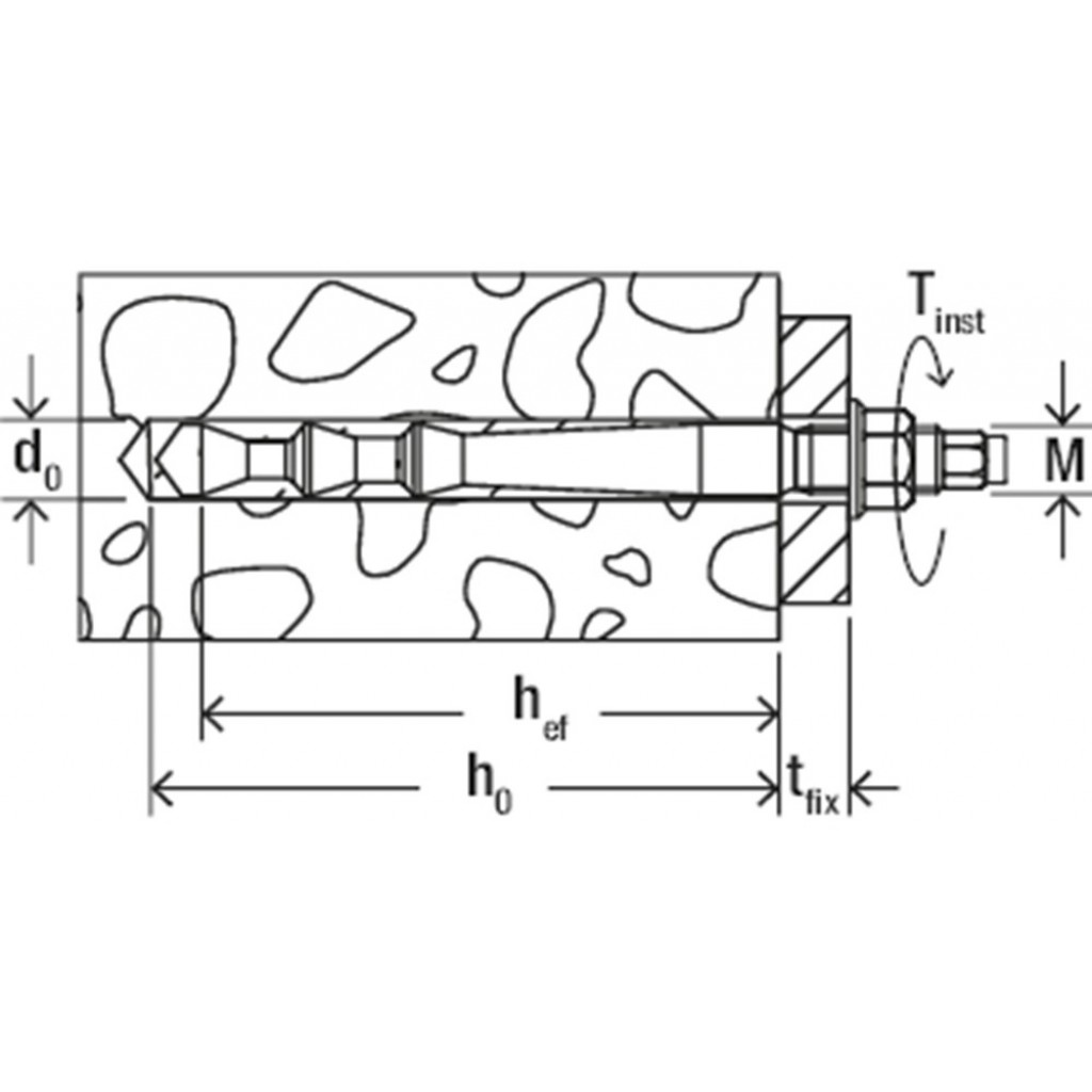 HIGHBOND ANKER FHB II-A L M16 X 125/30 FISCHER