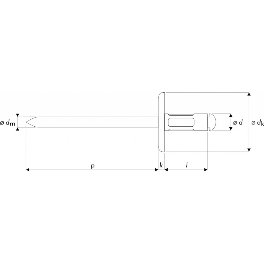 BLINDKLINKNAGEL MULTIGRIP AL/RVS A2A2 EGBK 4.8X24.8X16