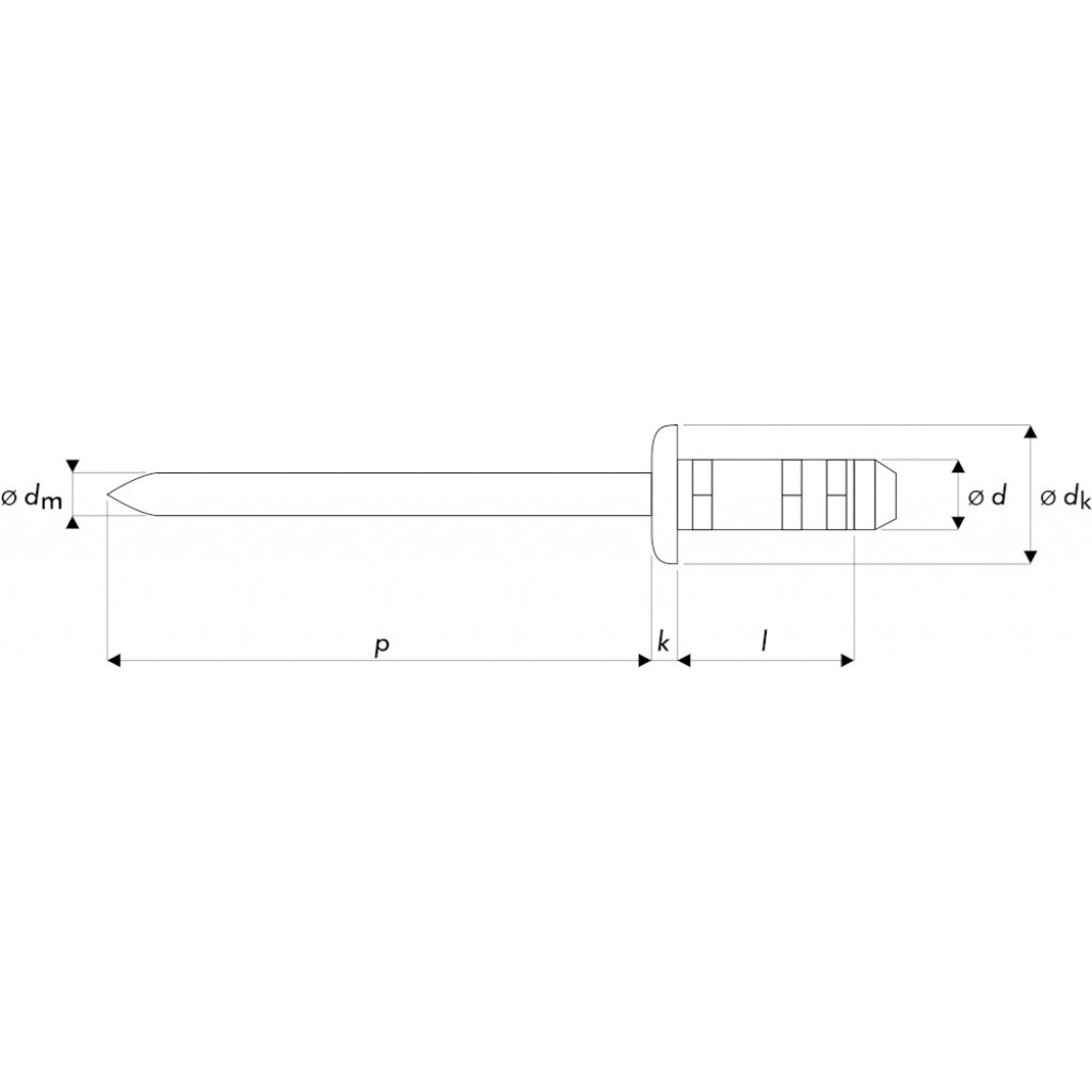 BLINDKLINKNAGEL MULTIGRIP RVS A2/A2 BK 4.0X12