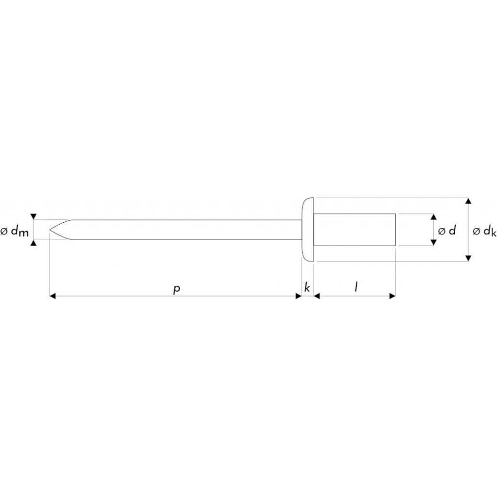 BLINDKLINKNAGEL GAS/WATERDICHT ALU/ALU BK 4.8X14.5