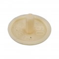 AFDEKKAPJE SPPS MET KOPBORING 12MM RAL1015 IVOIRE