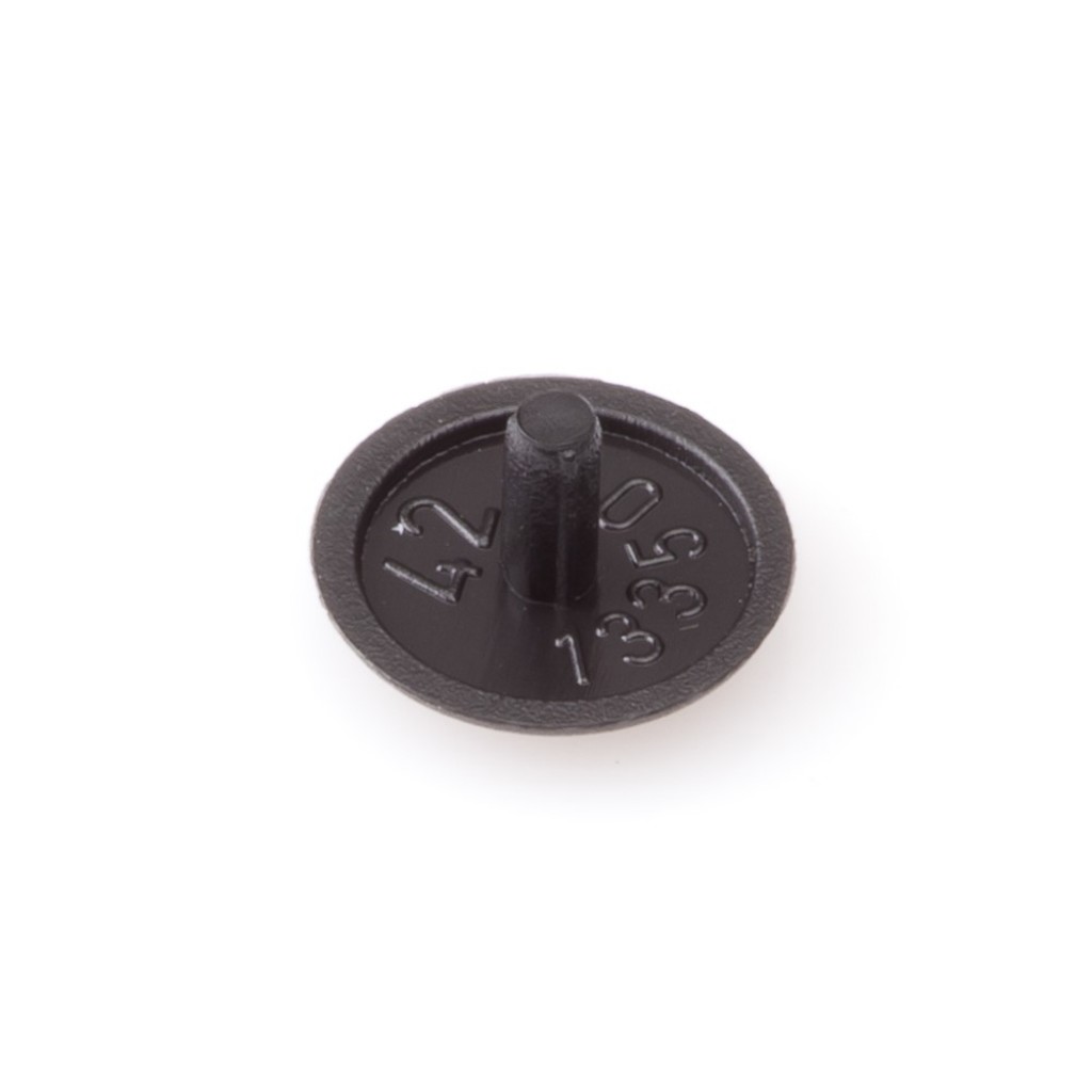 AFDEKKAPJE SPPS MET KOPBORING 12MM RAL9005 ZWART