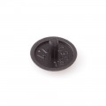 AFDEKKAPJE SPPS MET KOPBORING 12MM RAL9005 ZWART