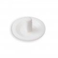 AFDEKKAPJE SPPS MET KOPBORING 12MM RAL9010 WIT