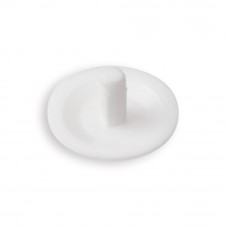 AFDEKKAPJE SPPS MET KOPBORING 12MM RAL9010 WIT