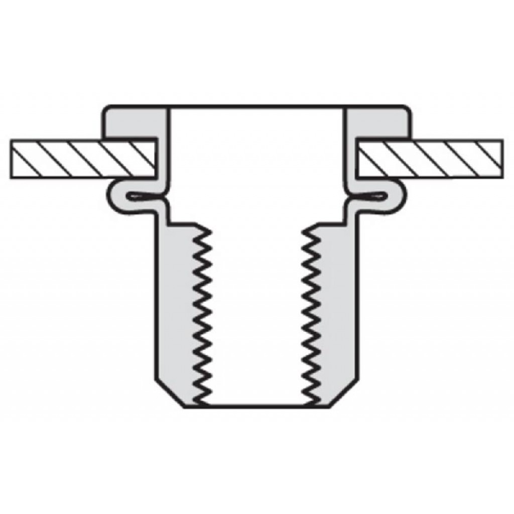 BLINDKLINKMOER ALU M10 CK KLEMB. 3.0-6.0