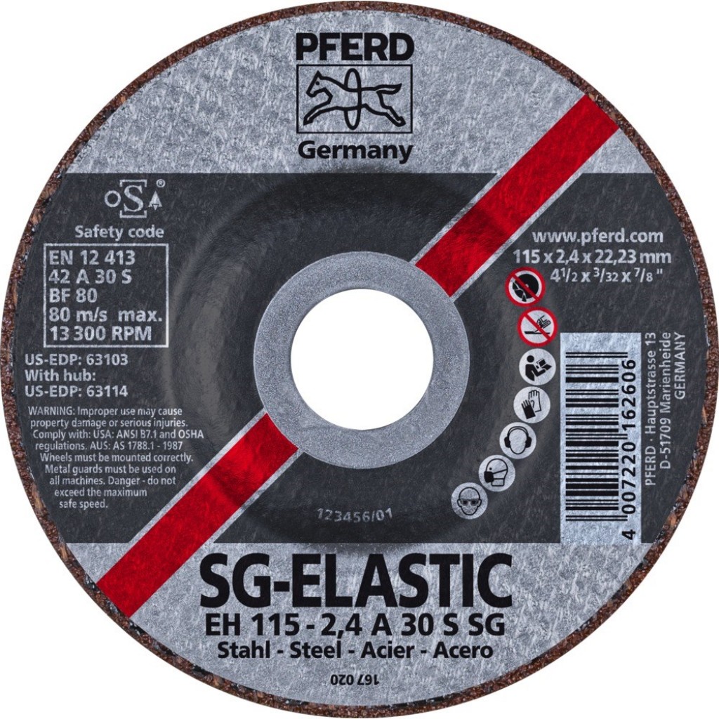 DOORSLIJPSCHIJF 115MM EH 115-2,4 SG STEEL PFERD
