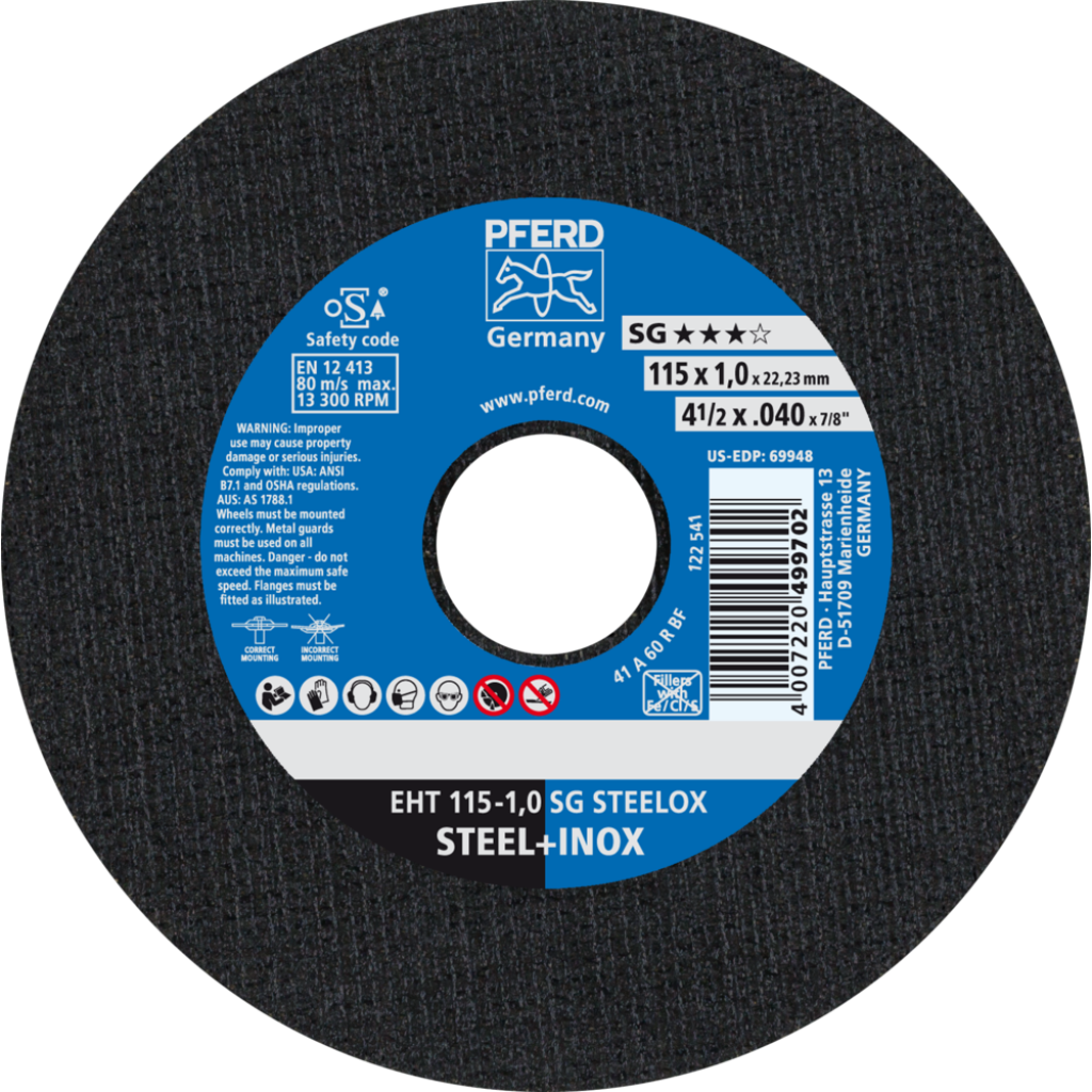 DOORSLIJPSCHIJF 115MM EHT 115-1,0 SG STEELOX PFERD