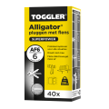 PLUG ALLIGATOR MET FLENS (GEEL) ø6MM AF 6 (40ST.)