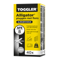 PLUG ALLIGATOR MET FLENS (GEEL) ø8MM AF 8 (40ST.)